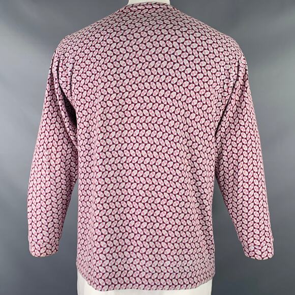 PAUL SMITH Size XXL Light Blue Multi Color Geometric Cotton Pullover - Picture 4 of 7